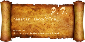 Pasztir Teodóra névjegykártya